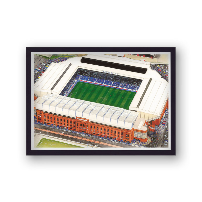 Rangers FC - Ibrox Stadium - Football Stadium Art - Vintage - Single Picture Frame Print