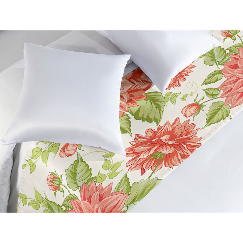 Chemin de lit à motif floral Ambesonne, Très grand