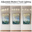 Luminaire sur rail 4 lumières 4 lumières, finition nickel brossé, conception moderne avec 4 ampoules à intensité variable GU10 incluses (5W, 500LM, 3000K) - Certifié cETL-132039158