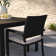 Ehrenfried Powder Coated Aluminum Outdoor Stacking Dining Armchair with Cushion