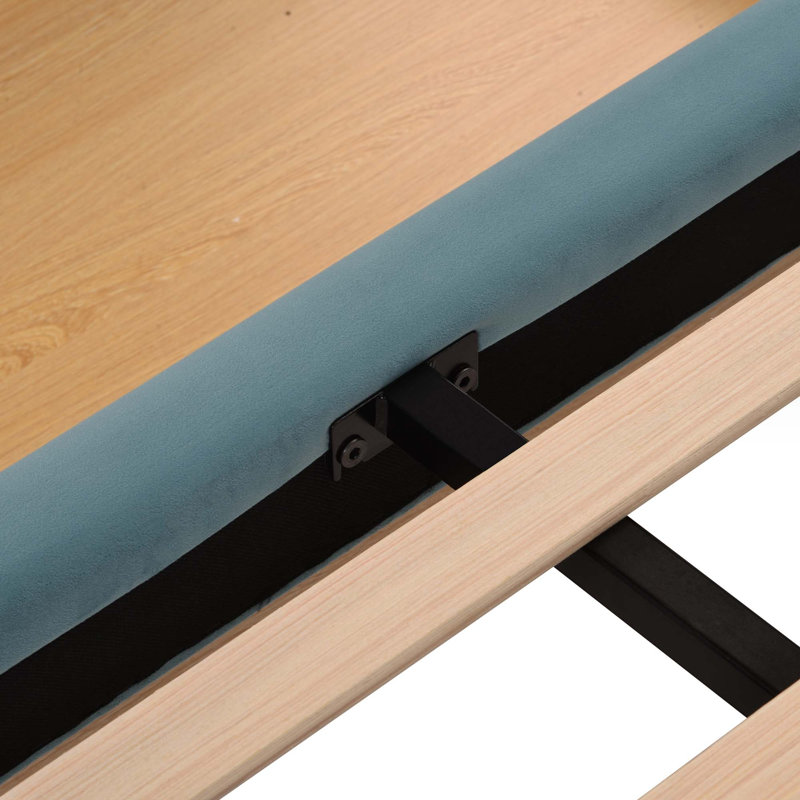 Carshalt Upholstered Platform Storage Bed, Blue