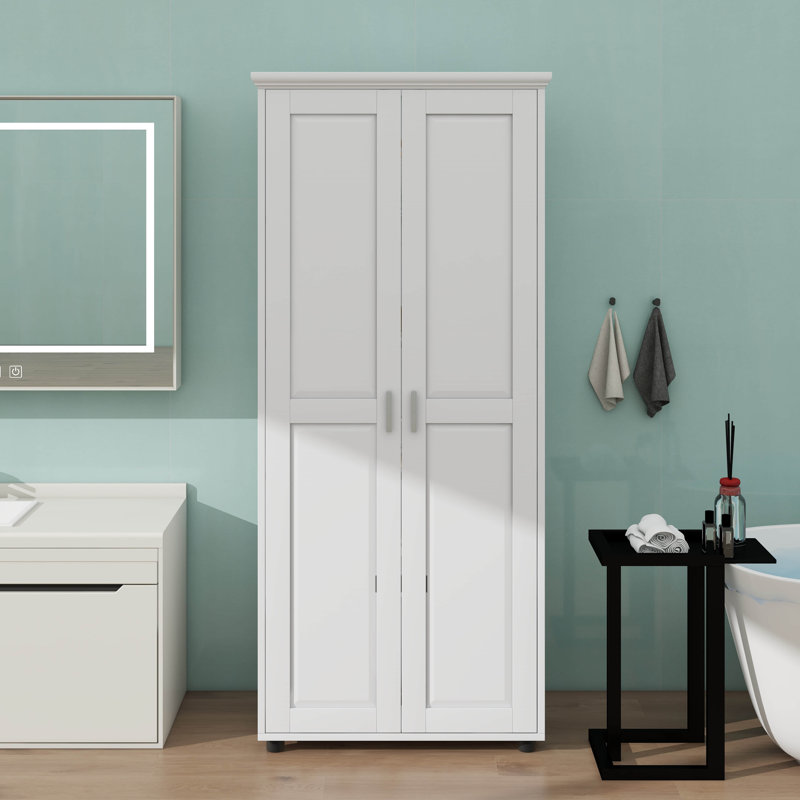 Armoire de rangement avec deux portes - tablettes réglables