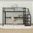 Metal Loft Bed With Desk, Storage Staircase, LED Lighting And Charing Station-1641901494