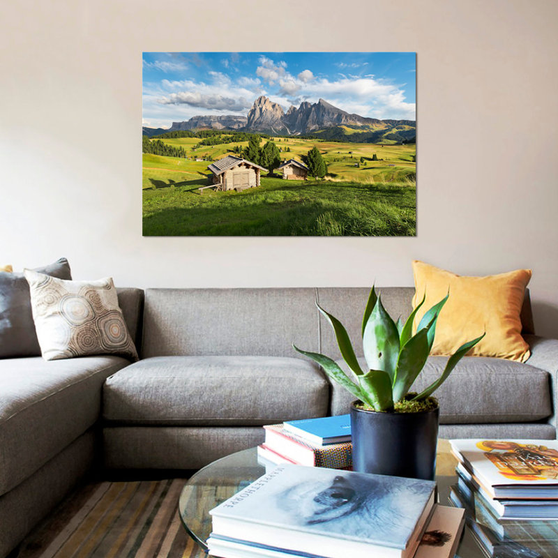 «Alpe di Siusi, Alpine Meadow In Italy» par Stefan Hefele - reproduction de photo sur toile, H 18 po x l 26 po x P 1,5 po