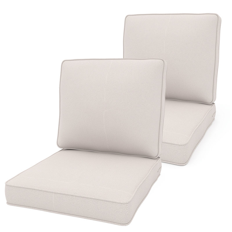 Coussins de siège profond pour l'extérieur, Beige