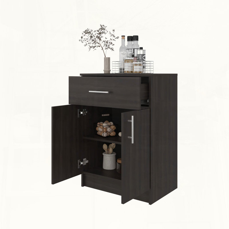 Wenge 2-Door Kitchen Pantry Cabinet