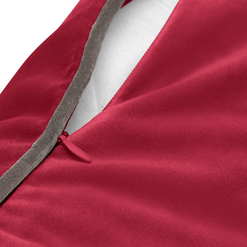 Meridian Square Throw Cushion, Cranberry/Mocha