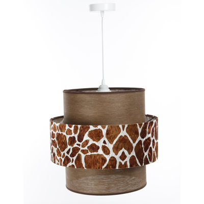Alyicia 1 - Light Brown Drum Pendant