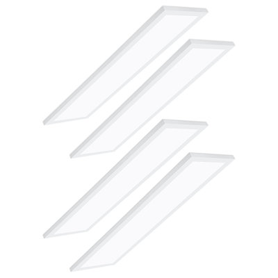 120-277V Commercial LED Flat Panel Flush Mount Light, 0-10V Dimmable