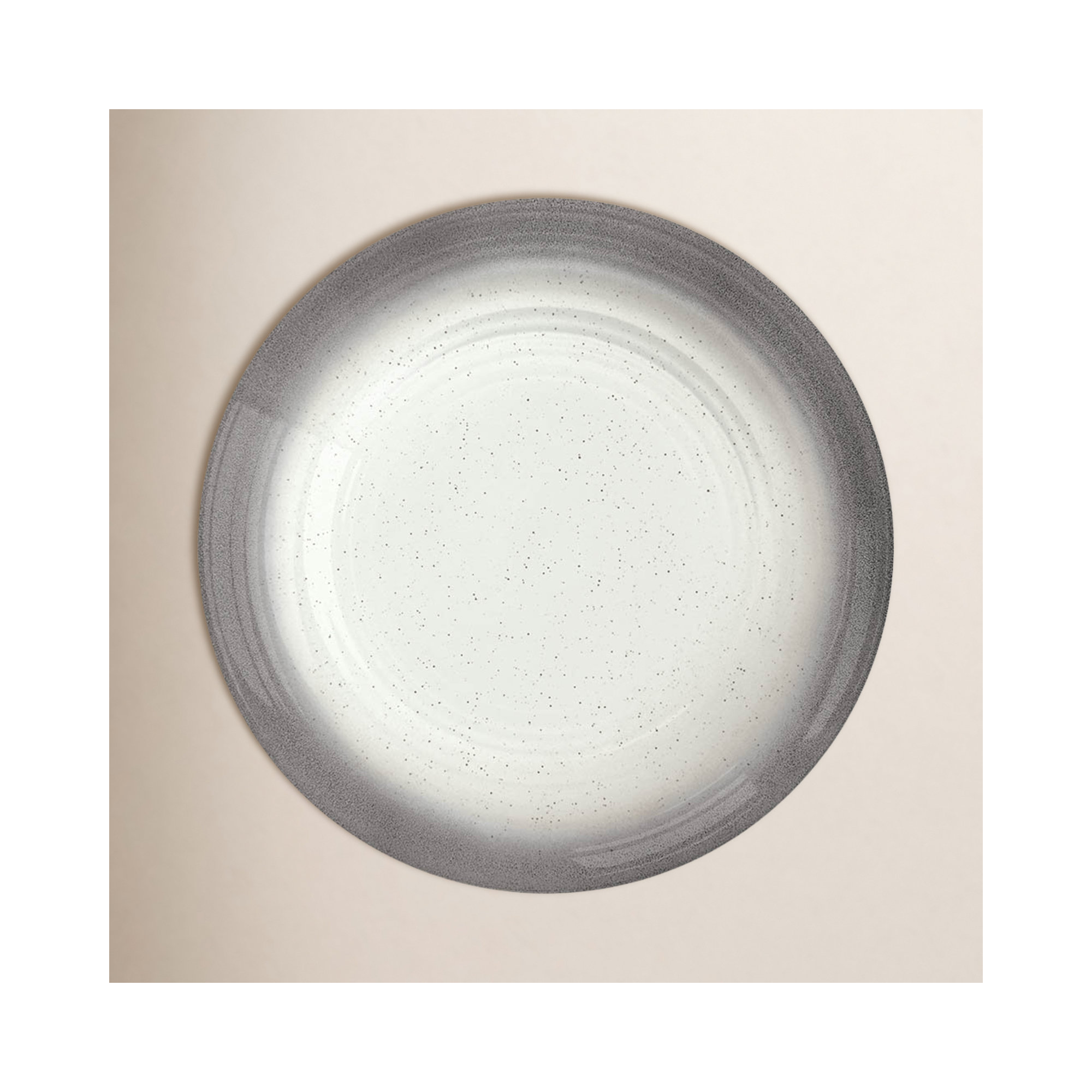 Careen Rim Speckle Melamine Salad Plate, Gray