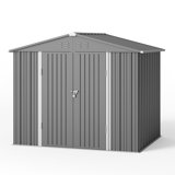 8 Ft. W X 6 Ft. D Metal Storage Shed With Frame And Lockable Door