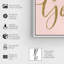 «Typographie and Quotes a Girl with Goals Blush Script Empowered Women Quotes and Sayings», reproduction d'art graphique sur toile-202763932-202763935