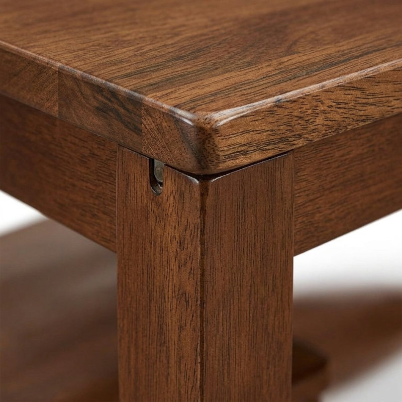 Ensemble de table et de chaises rectangulaires en acajou massif (bois dur asiatique) pour 4 personnes
