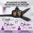 80" Solid Wood Propeller Blades LED Ceiling Fan with Dimmable  3CCT LED Lights and Remote Control