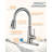 WOWOW Pull Out Kitchen Faucet with Soap Dispenser-86135131