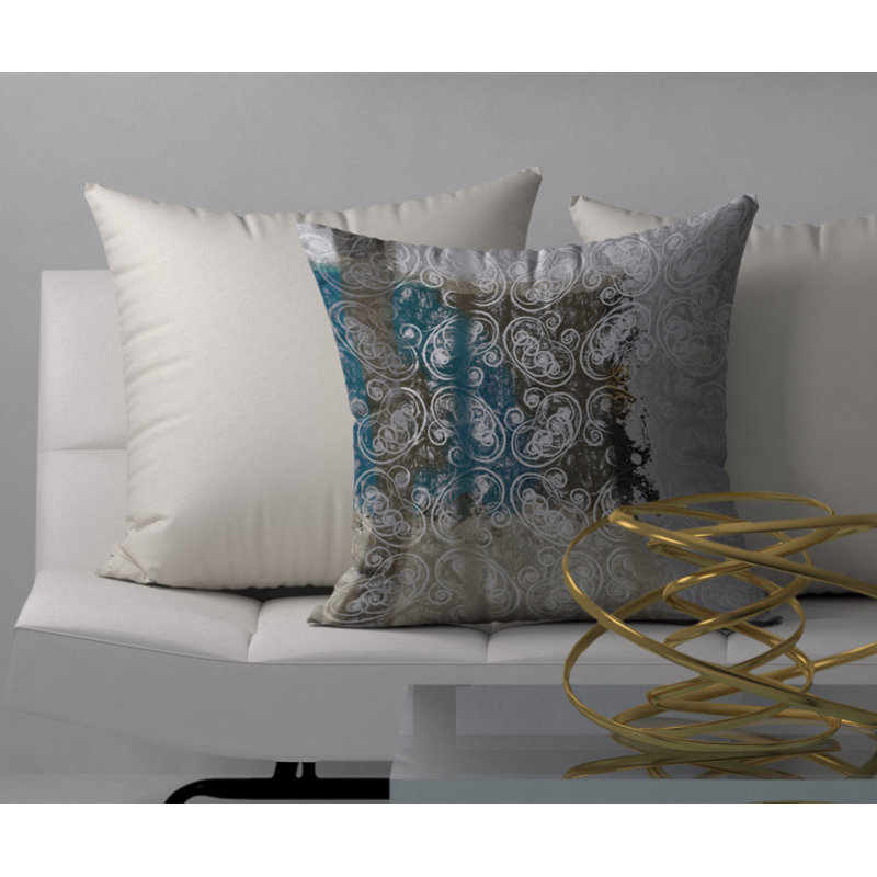 Abstract Reversible Throw Pillow, 20" x 20"