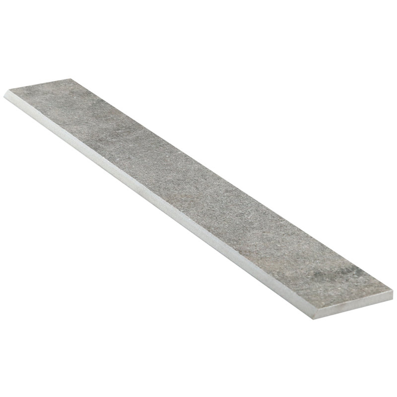 Mesa 3.14 in. x 23.62 in. Matte Limestone Look Porcelain Bullnose Trim, Gray
