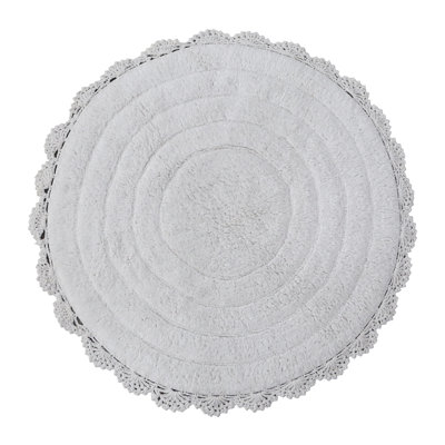 COTTON TUFTED CROCHET BATH MAT