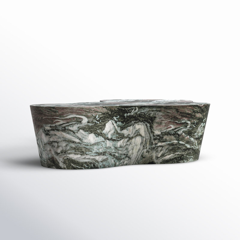 Table basse Solay Slab, Gris/Rosé