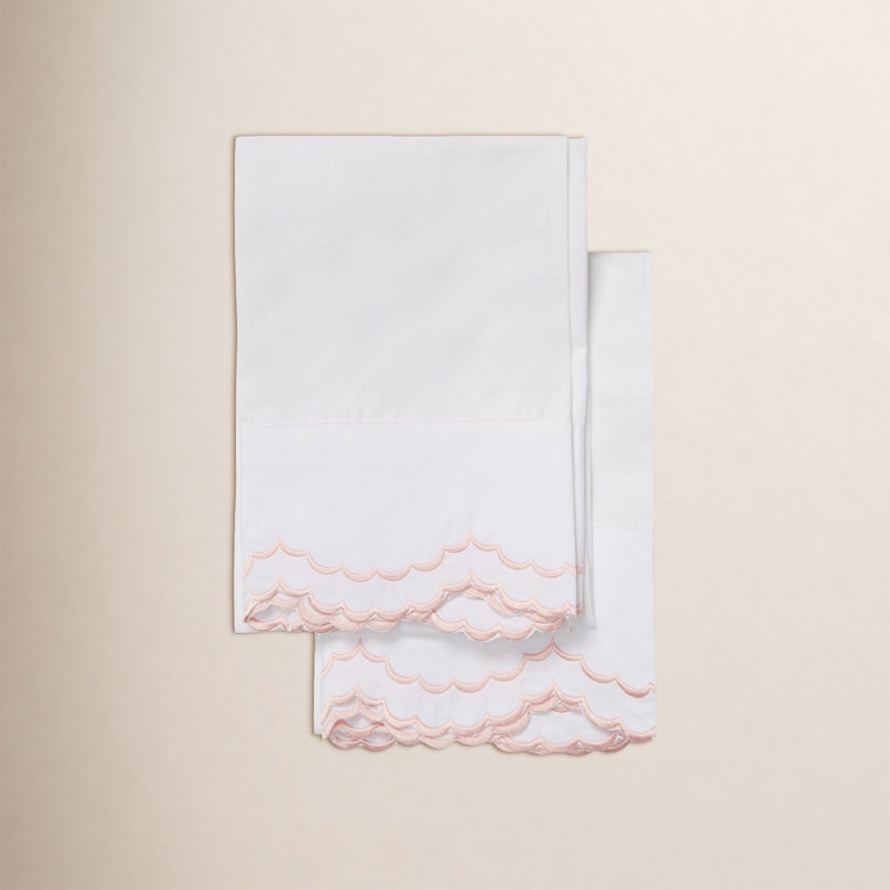 Bartlow - Set of 2, Pink/White, King Pillowcase
