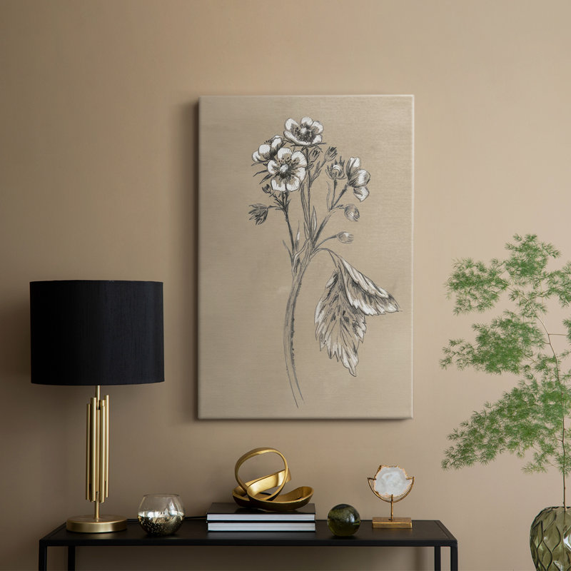 Croquis botanique rétro II - galerie Cavas sur mesure, H 36 po x l 24 po