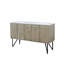 Meuble-lavabo double 60 po X P 20 po D, avec plateau en quartz blanc-1888537015