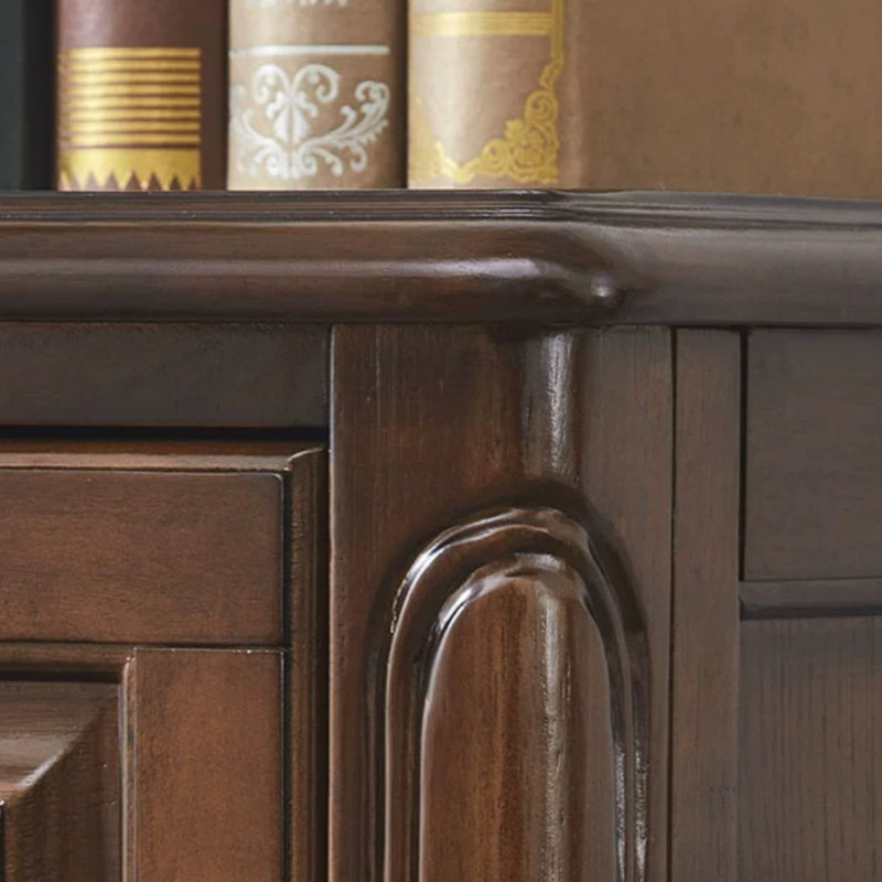 Armoire d'entrée en bois d'hévéa de style simple