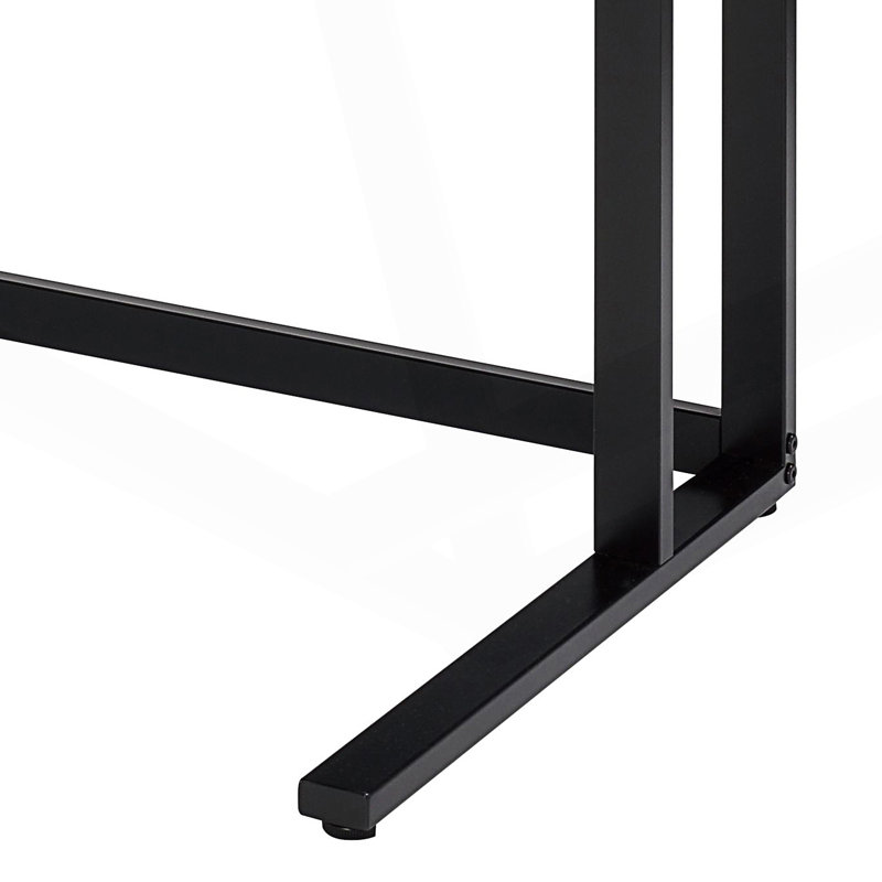 Bureau d'écriture avec port USB intégré, Noir