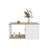 Adele 31" Wide Coffee Table With Three Shelves White - Natural Oak