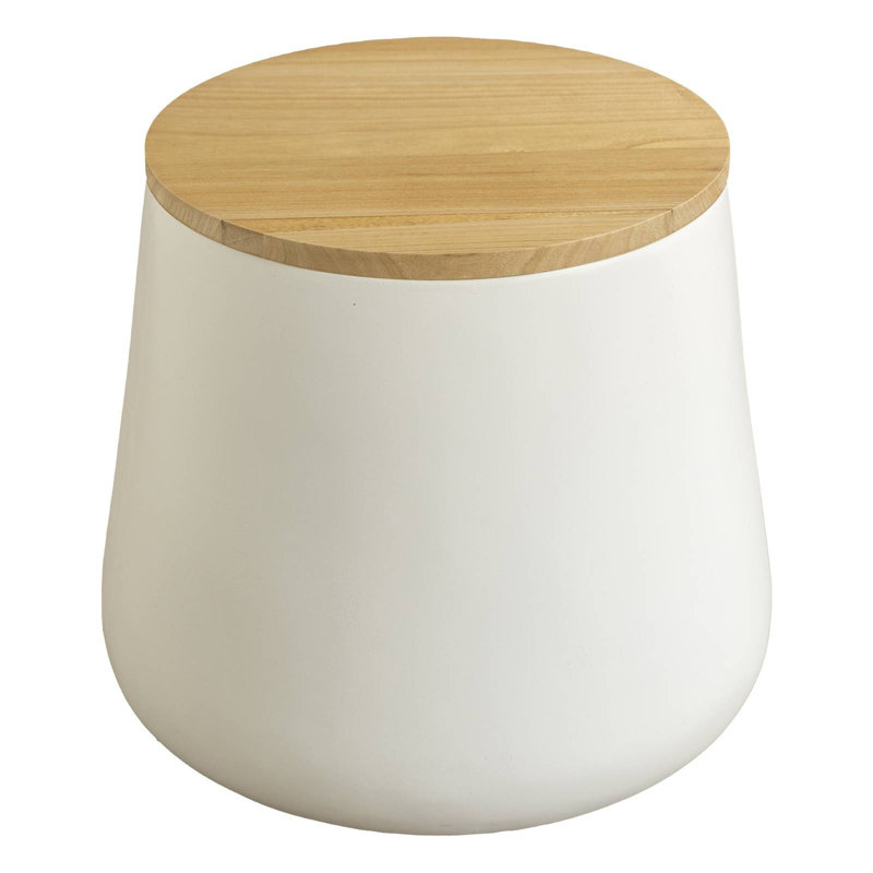 Table d'appoint moderne avec rangement caché Orunel, Blanc