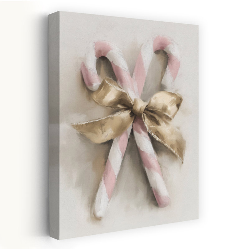 «Candy Cane», art mural contemporain abstrait, 36" H x 24" W