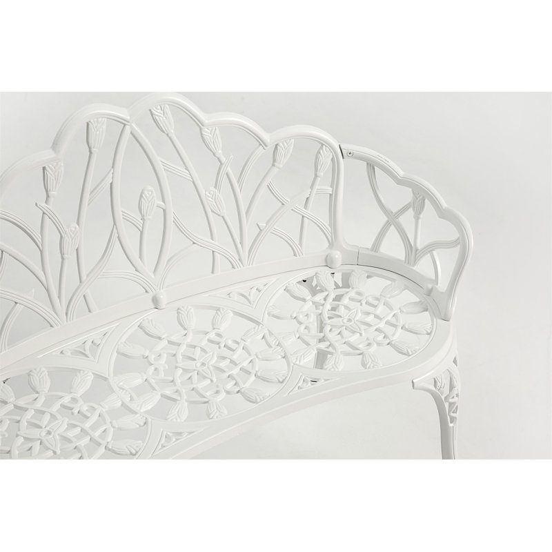 Banc en fonte d'aluminium, Blanc