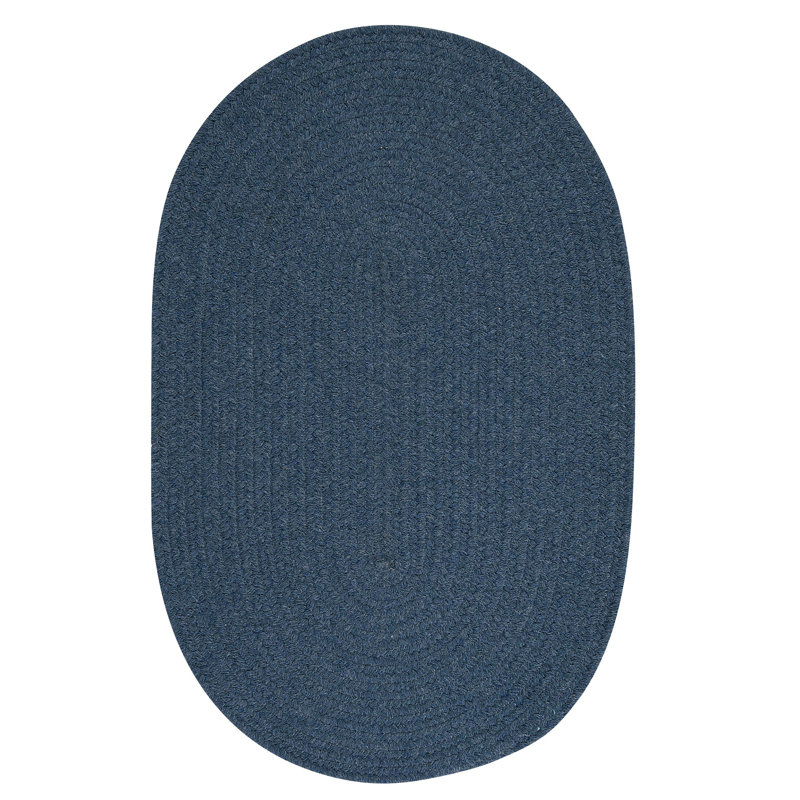 Tapis bleu marine Navarrette, Ovale 7 pi x 9 pi