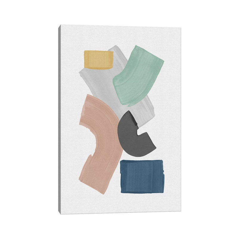 Pastel Paint Blocks by Orara Studio - Wrapped Canvas Painting, 20.32 cm H x 30.48 cm W