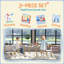 AIYAPLAY 3 Pieces Toddler Table and Chair Set Cute Bunny Ear Backrest White