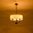 3-Light Candle Style Linen Drum Pendant