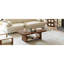 Table basse de 47,2 po en forme d'éventail avec tablette de rangement inférieure, table de salon moderne de style Mid-Century, mobilier d'appoint de style campagnard pour grands espaces, assemblage facile