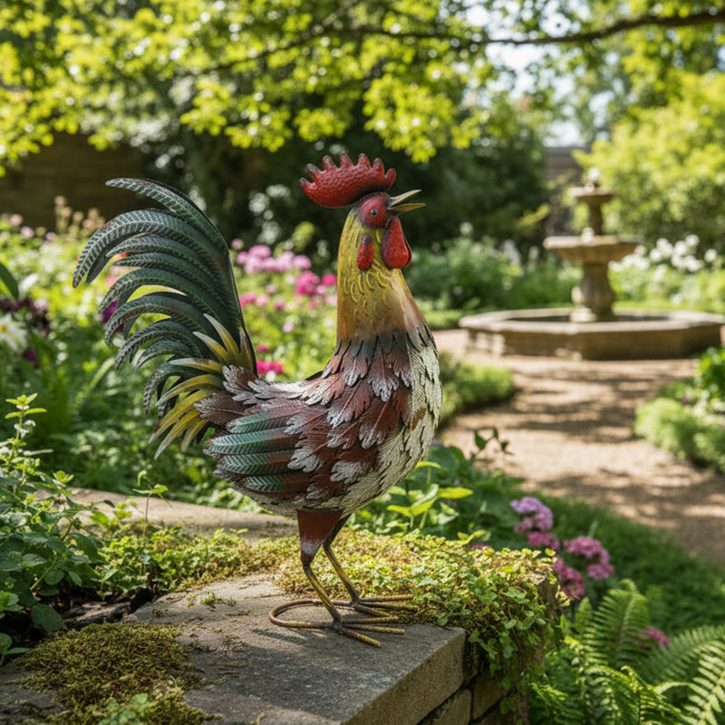 Metal Rooster Décor