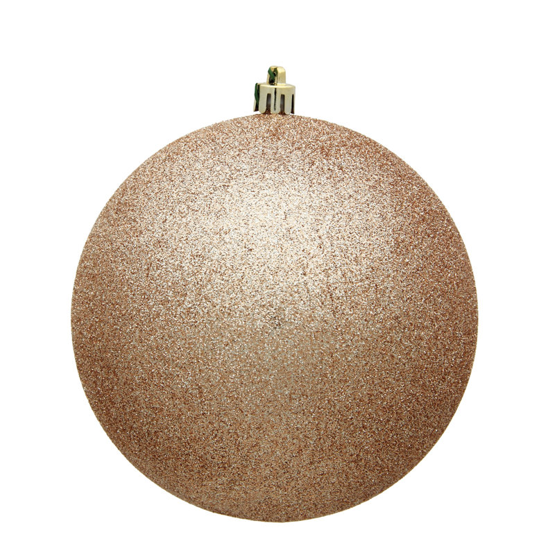Décoration de boule décorative des Fêtes, Café au lait paillettes, H 6 po x l 6 po x P 6 po