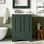 Meuble-lavabo 24 po avec lavabo en céramique, armoire de rangement autoportante moderne avec poignées, portes à fermeture douce