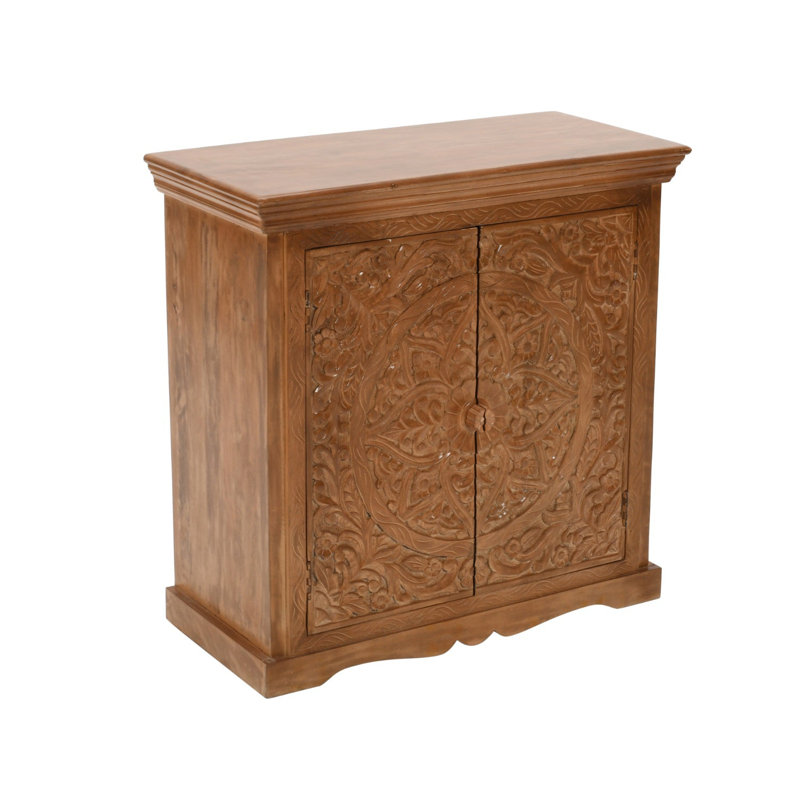 Artwork Solid Wood 2 - Door Rectangle Accent Cabinet