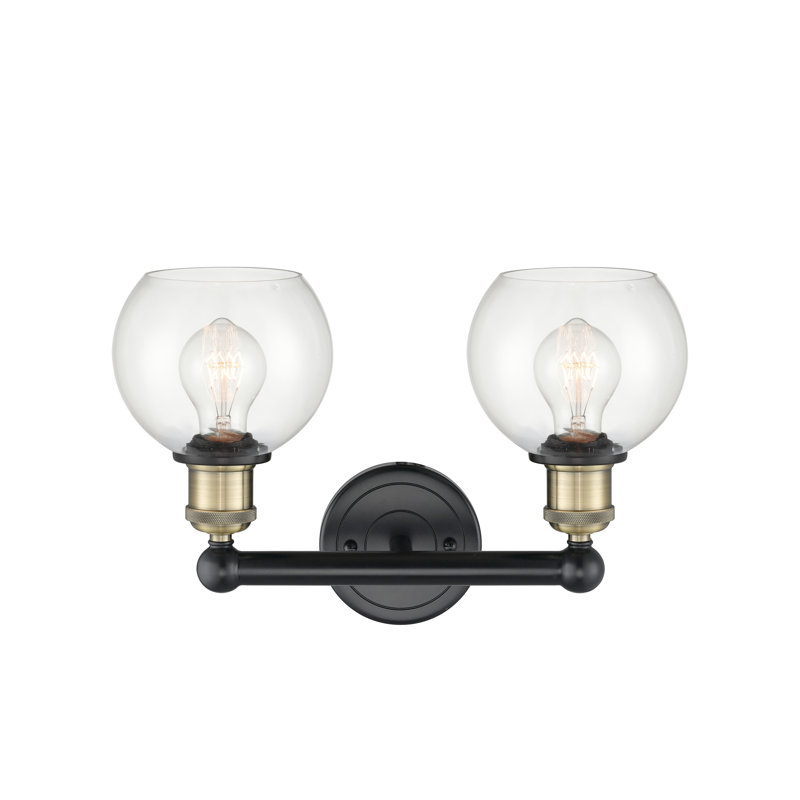 Cambria 2 - Light Dimmable Vanity Light, Clear, Black Antique Brass