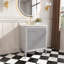 Ensemble de meuble-lavabo sur pied entièrement assemblé avec 2 ensembles de poignées et plateau en marbre d'ingénierie entièrement assemblé-2067481458