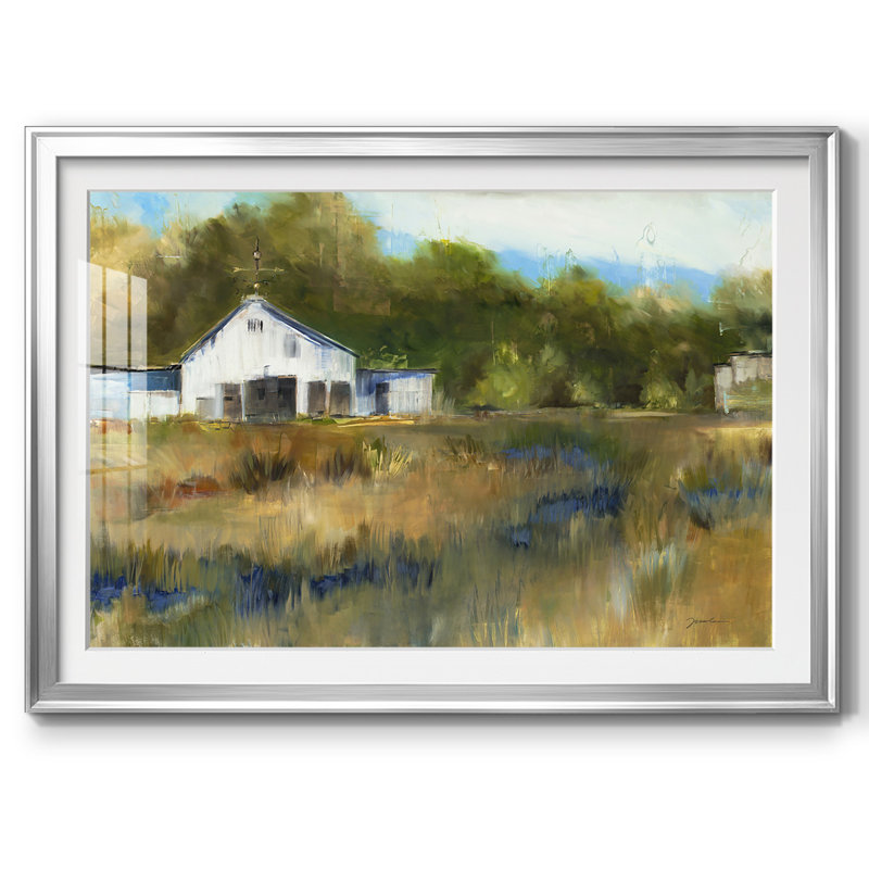 Homeward Bound - Matted and Framed Under Glass, Large Living Room Wall Art, Silver, 19" H x 27" W x 1.5" D