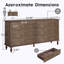 Commode double 6 tiroirs en bois pour chambre à coucher-1003016594