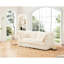 Coussin profond recouvert de velours côtelé 2 places - confortable, housse amovible, velours côtelé crème-1503083533