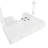 Floating Makeup Vanity Desk With Mirror & 3-Color Lights, Wall Dressing Table With Power Outlet, Compact Vanity, Large Storage, White