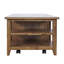 Table basse transitionnelle en bois rustique avec roues Abbeville