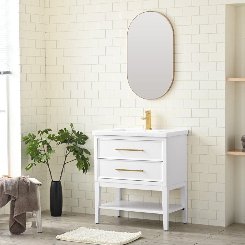 Ensemble de meuble-lavabo simple 30,13 po Brodnax, Blanc