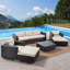 Jossif 5 - Person Patio Conversation Set with Cushions-736772280